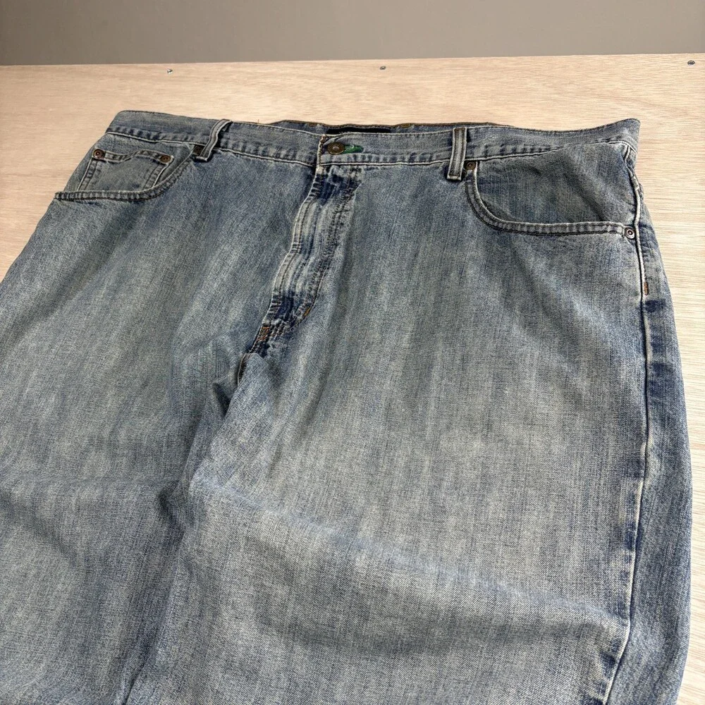 Vintage Tommy Hilfiger Jeans Mens 42x30 Blue Light Wash Cotton Loose fit Denim